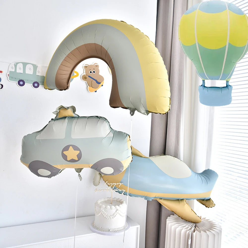 Teddybär Folienballon Set – Süßer Cartoon Bär in Rosa & Creme | Kindergeburtstag & Babyparty