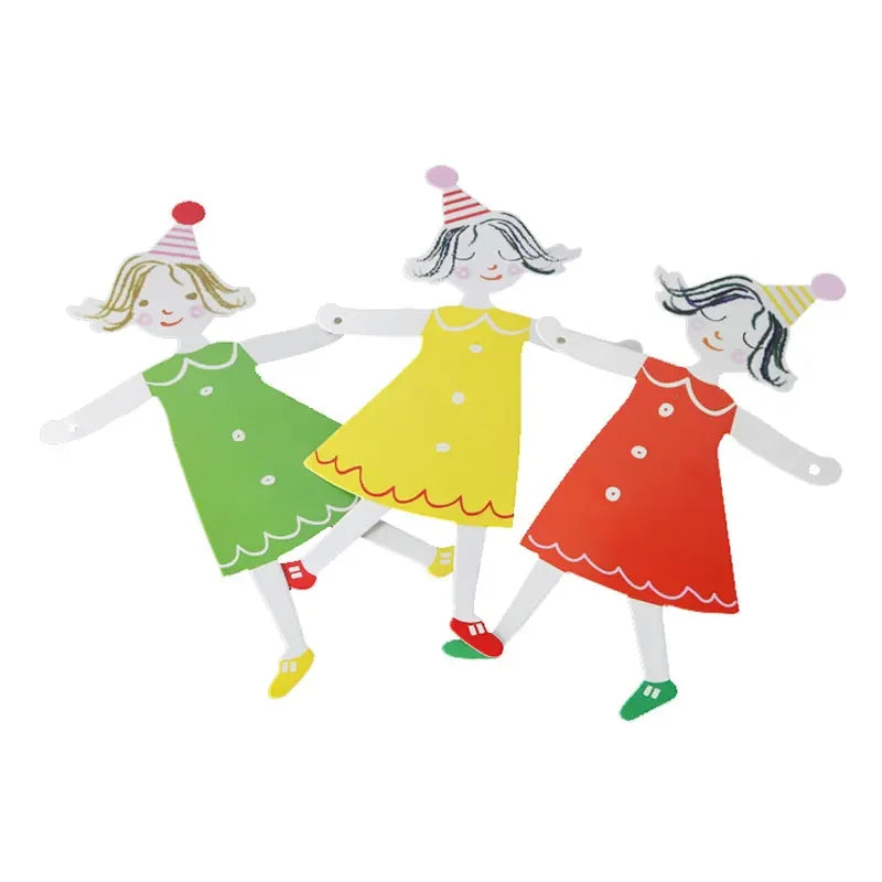 Cartoon Bunting Birthday Banner for Children's Day and Bedroom Decoration, Hand in Hand, Animal, Forest, DIY, Event, Dress Up,2m