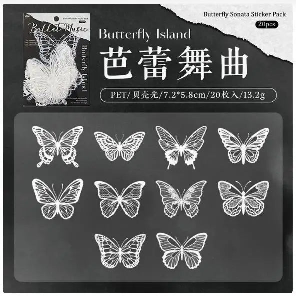 20-teiliges Cake Topper Set – Schmetterling & Muschel Geburtstagsdeko für Kinder