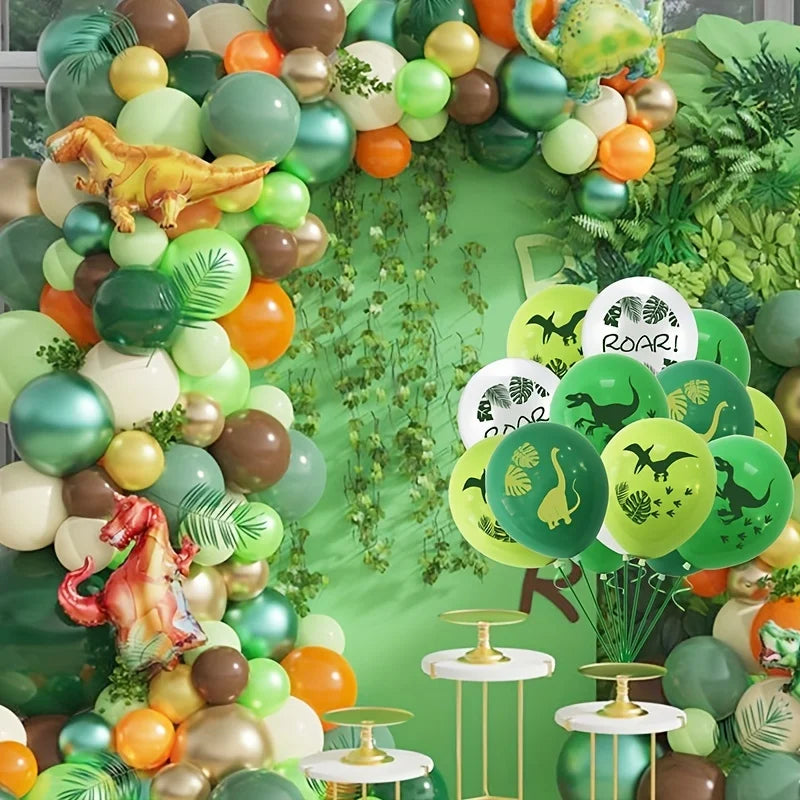 12pcs/set 12inch Dino Birthday Balloons Dinosaur Jungle Wild Animal Party ROAR Latex Balloons Kids Birthday Party Air Ballon