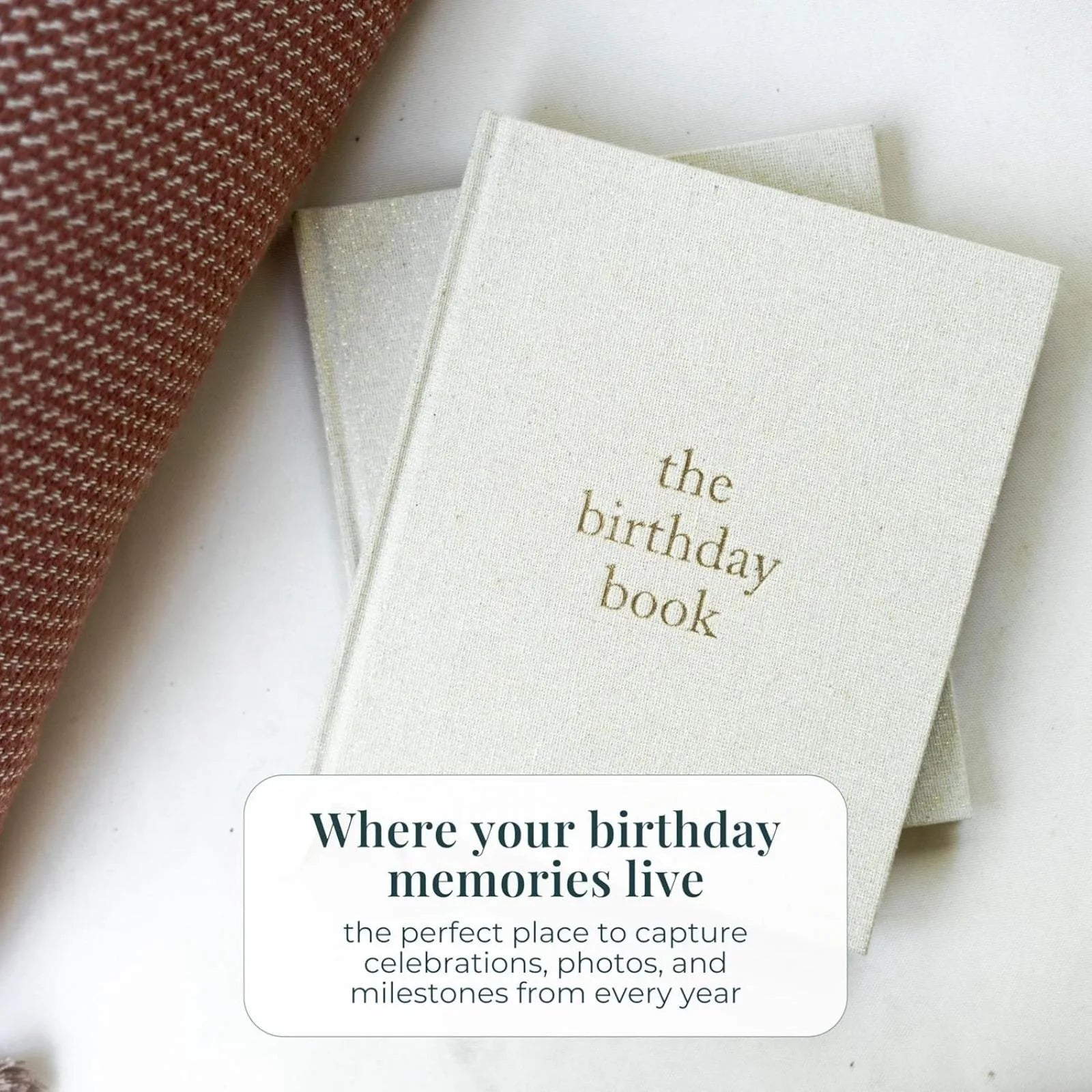Birthday Memory Book- Elegant Birthday Journal - Baby Journal to Record Milestones, Photos, Letters & More - Baby Memory Gift