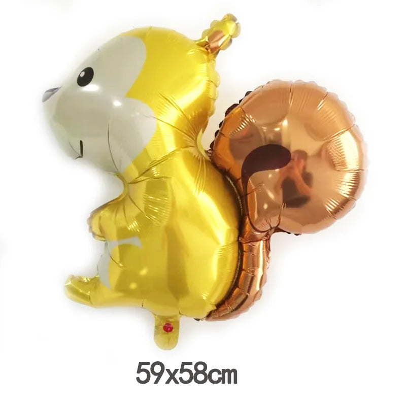 Woodland Animal Balloons Woodland Themed Baby Shower Birthday Fall Party Decor Fox Deer Tiger Bear Forest Animal Mylar Balloon