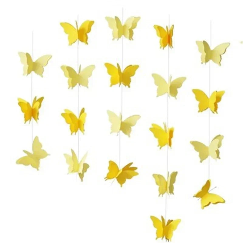 3D Schmetterling Papiergirlande – Bunte Wimpelkette für Geburtstag & Party | 2m