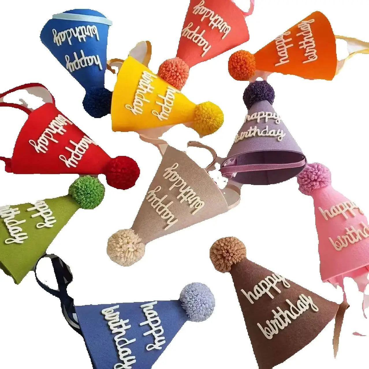 Birthday hat, Happy Birthday hat, 100th day, 1st birthday hat, children's party decoration, photo props，birthday gift
