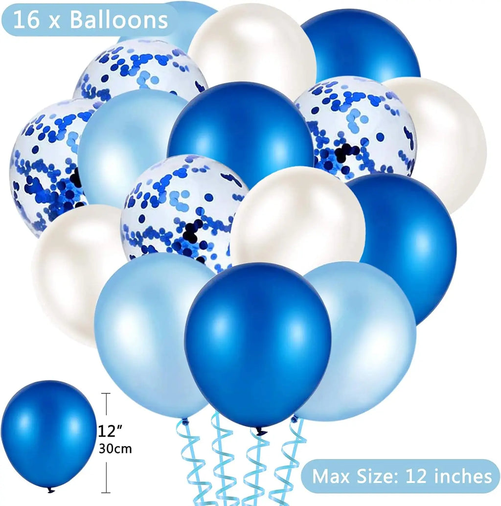Happy Birthday Banner & Konfetti-Latexballons Set – 12 Zoll | Geburtstagsdeko für Kinder
