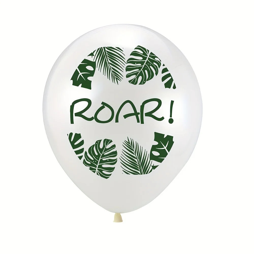12pcs/set 12inch Dino Birthday Balloons Dinosaur Jungle Wild Animal Party ROAR Latex Balloons Kids Birthday Party Air Ballon