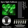 6 Led Luminous Transparent Balloons for Weddings, Birthdays, Bachelor Party (Battery Not Included), Valentine's Day, Anniversary