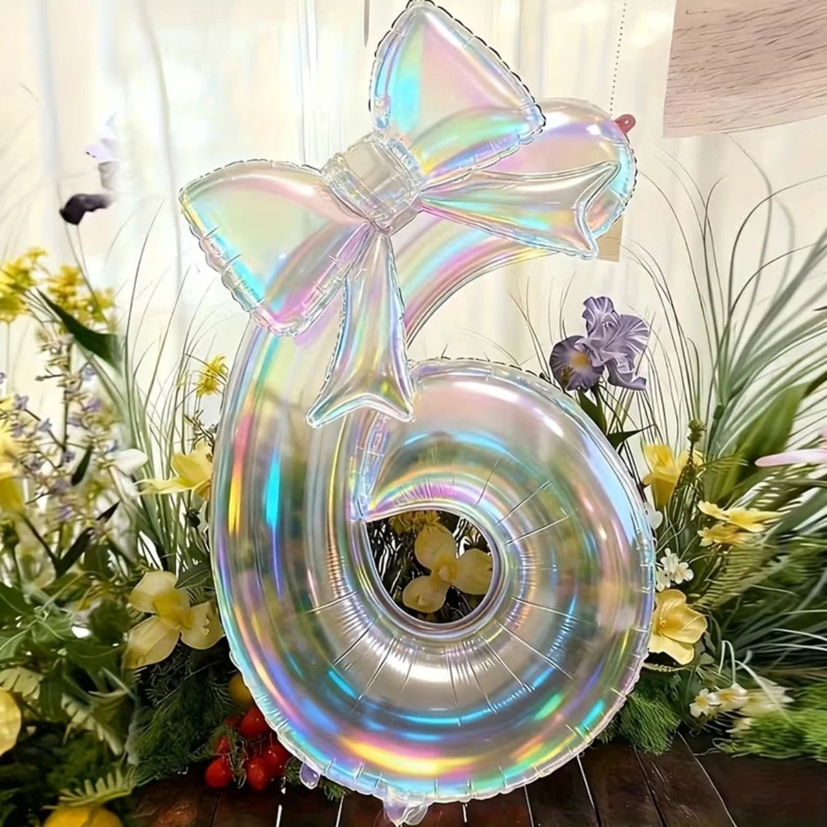 2er-Set Transparente Zahlenballons 0–9 mit Schleife – Geburtstag & Party Deko