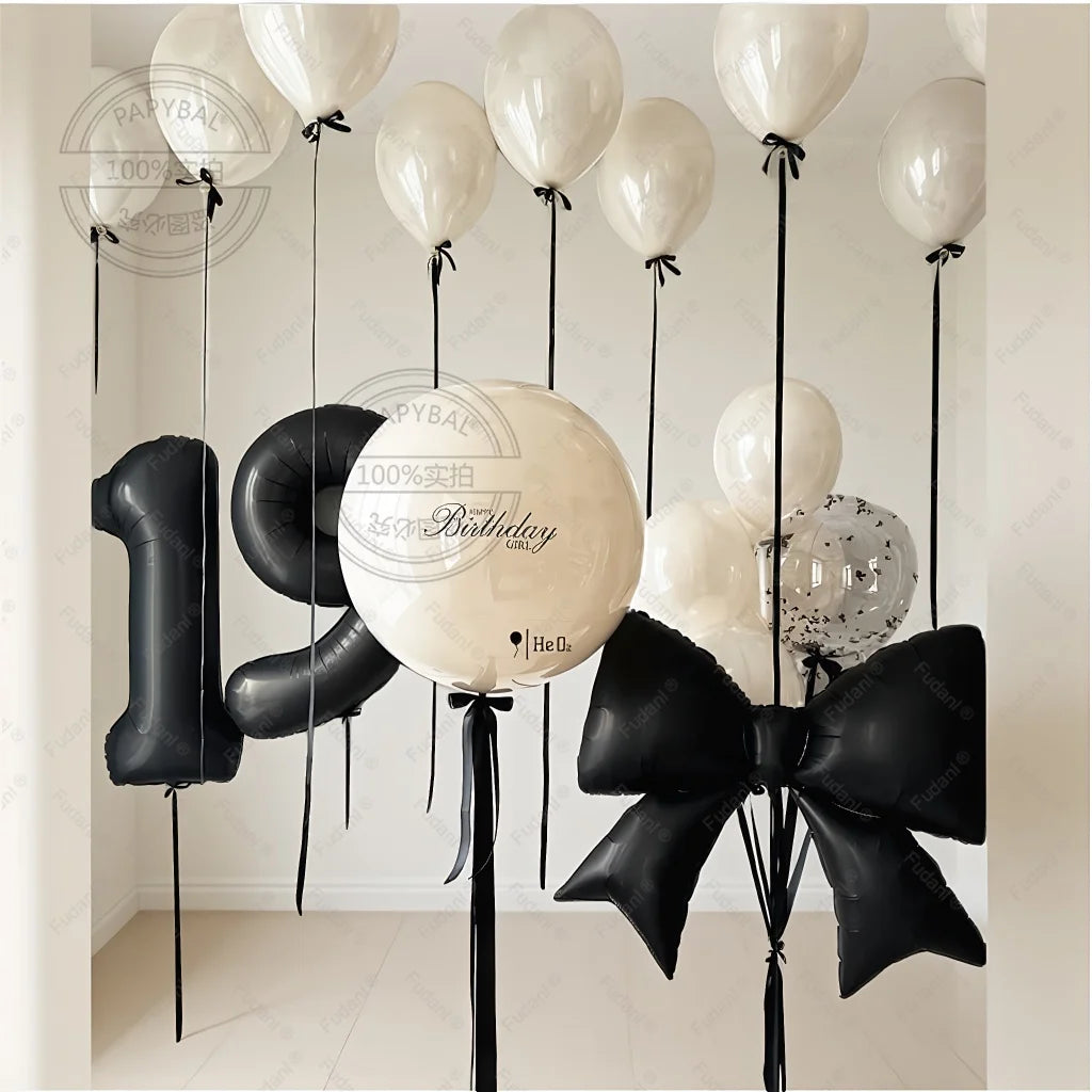 Schleifenballon Set 32 Zoll – Latexballons mit Schleife für Geburtstag, Hochzeit & Babyparty