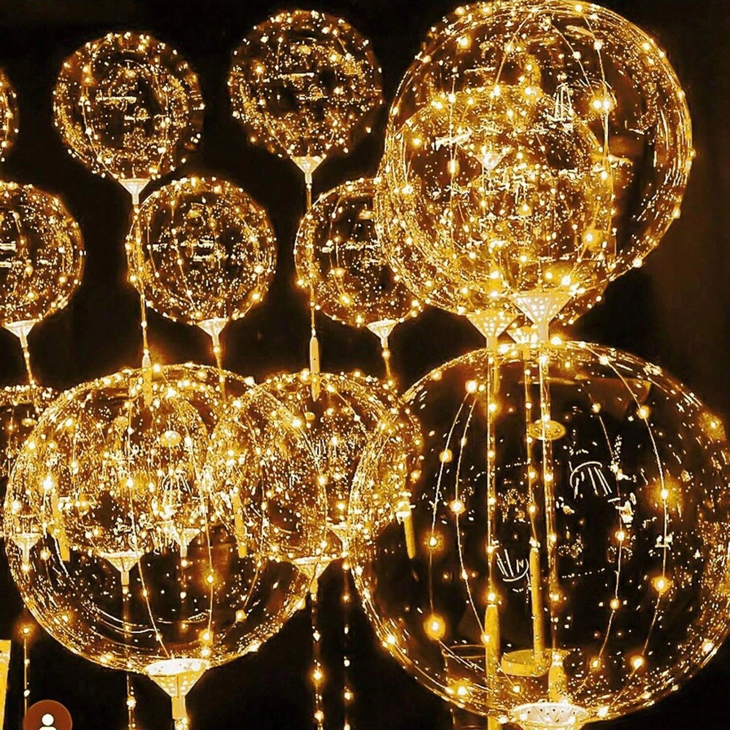 6 Led Luminous Transparent Balloons for Weddings, Birthdays, Bachelor Party (Battery Not Included), Valentine's Day, Anniversary