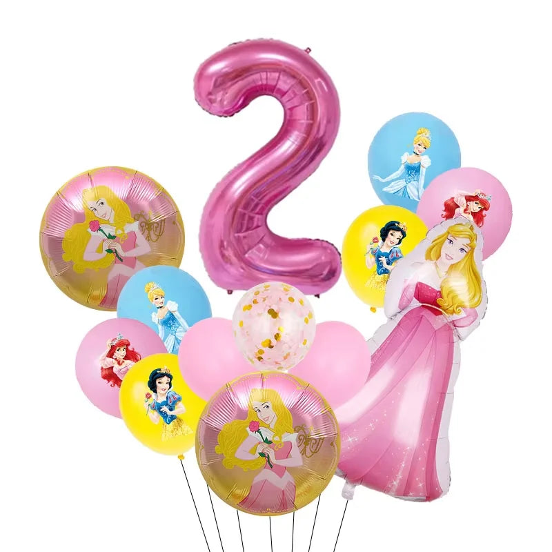 Princess Birthday Party Decorations Candy Gift Boxes Pink Princes Balloons Stickers Tableware Set Backdrop Party Favors Birthday
