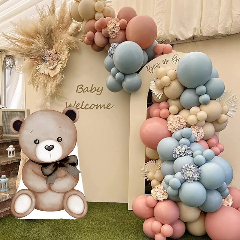 18/24/36inch Bear Birthday Party Cutouts Teddy Bear We Can Bearly Wait Backdrop KT Board  for Baby Shower Background Decor