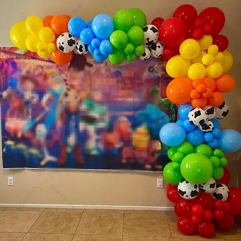Bauernhof Ballon Girlanden Set 142-teilig – Kuh-Print Pastell | Kindergeburtstag & Babyparty