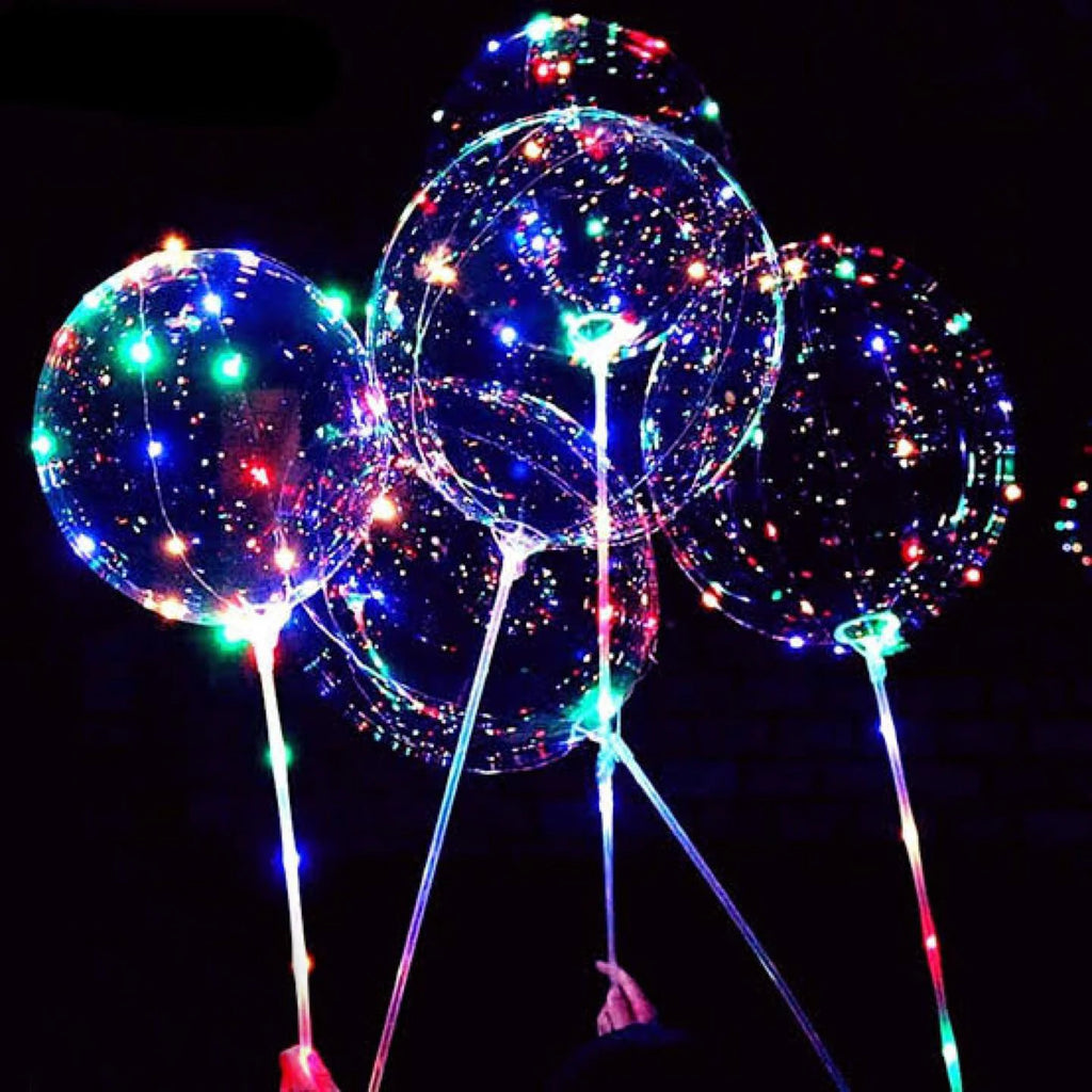 6 Led Luminous Transparent Balloons for Weddings, Birthdays, Bachelor Party (Battery Not Included), Valentine's Day, Anniversary