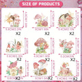 Blumen & Pilz Cake Topper Set – 18-teilig | Cupcake Deko für Geburtstag, Babyparty & Hochzeit
