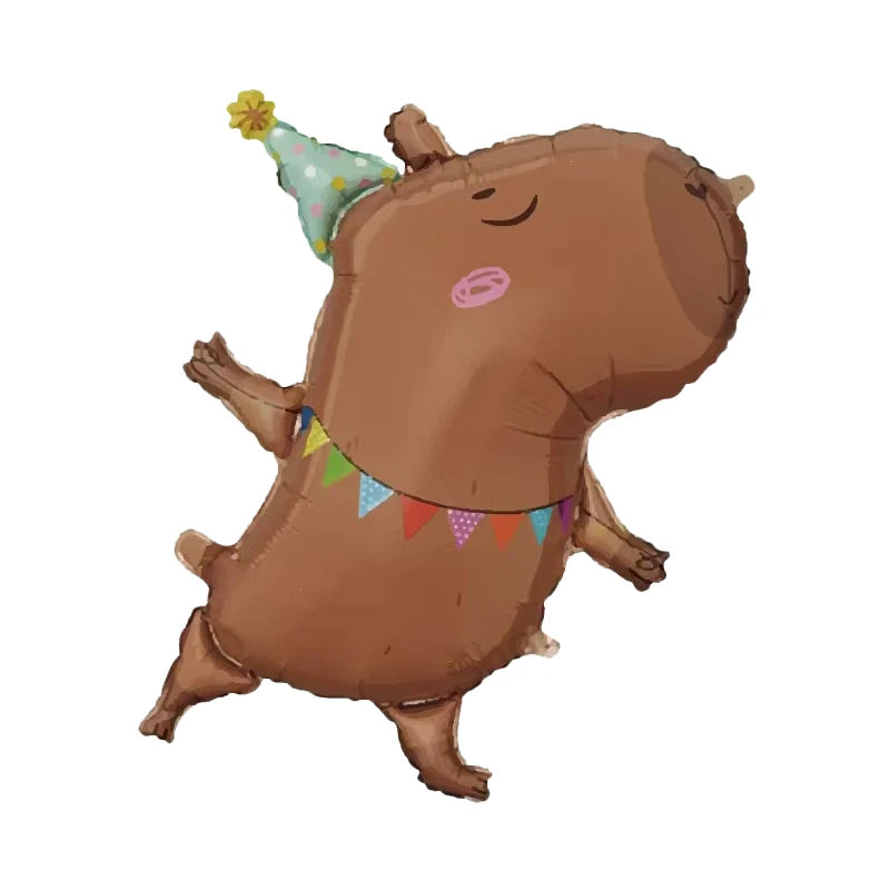Cute Cartoon Capybara Balloon Capybara Birthday Party Decorations Caramel Foil Number Baby Shower Globos Gift Toys