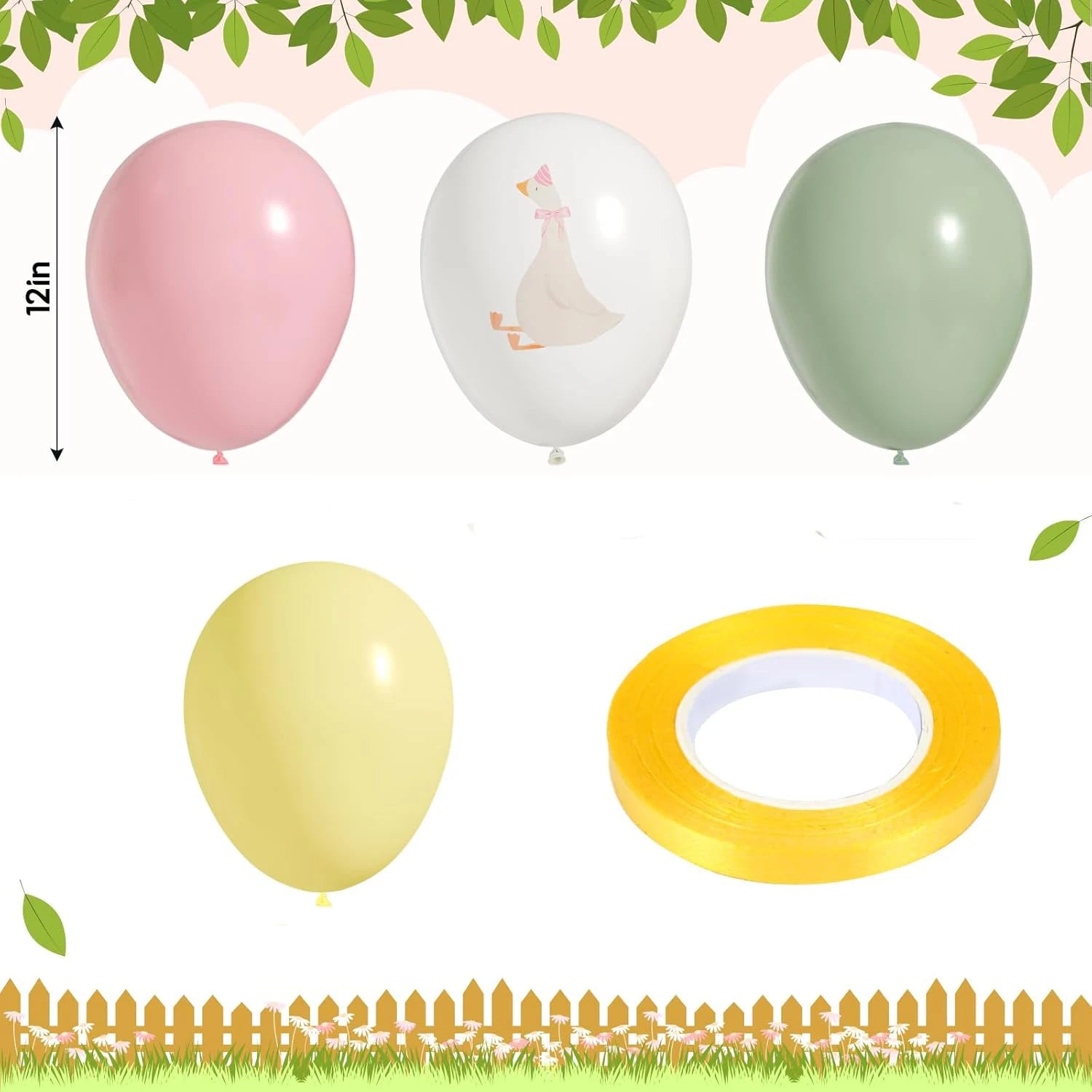 Bow Goose Balloons  One Silly Goose Birthday Party Decorations Baby Shower Decor