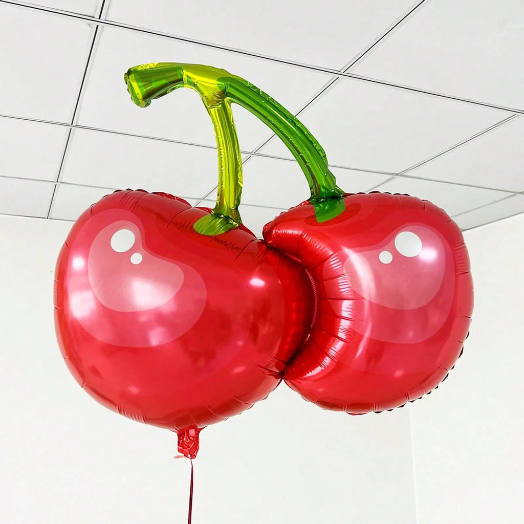 4pcs bow and cherry balloons, "She's The Cherry On Top," berry-themed first birthday, fruit-themed baby shower,bridal wedding