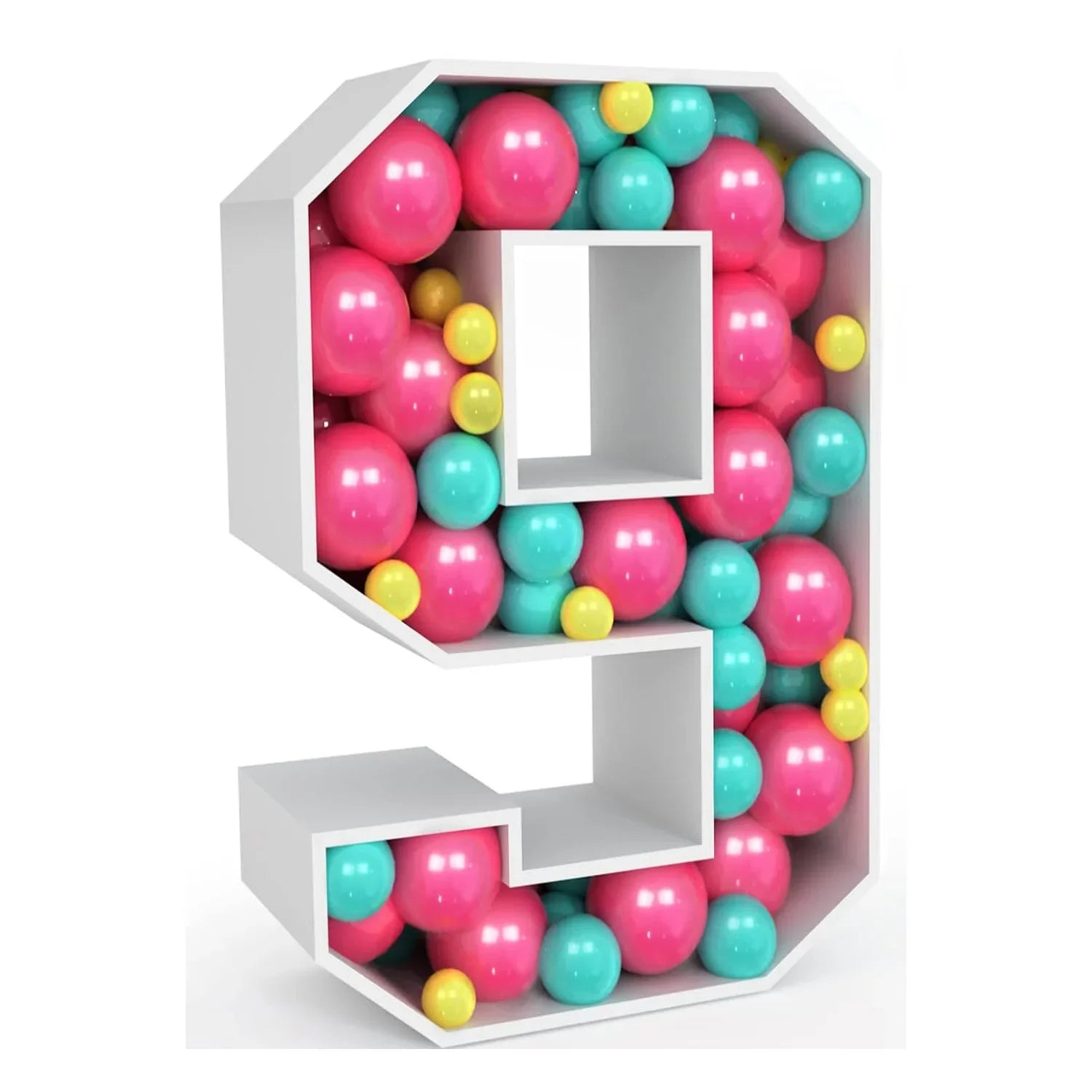 70cm DIY Geburtstags-Zahlen-Deko Set 0–9 mit 30 Ballons – Party Raumdekoration