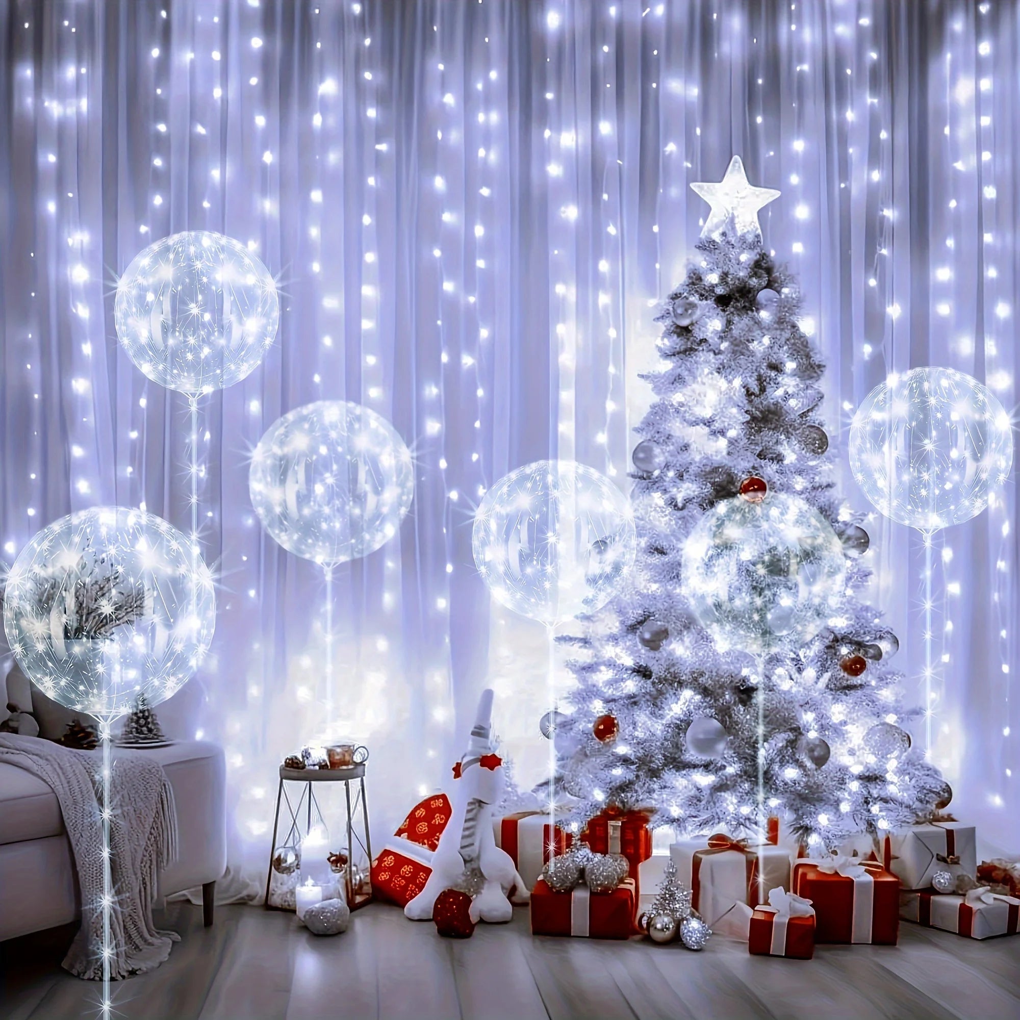 6 Led Luminous Transparent Balloons for Weddings, Birthdays, Bachelor Party (Battery Not Included), Valentine's Day, Anniversary