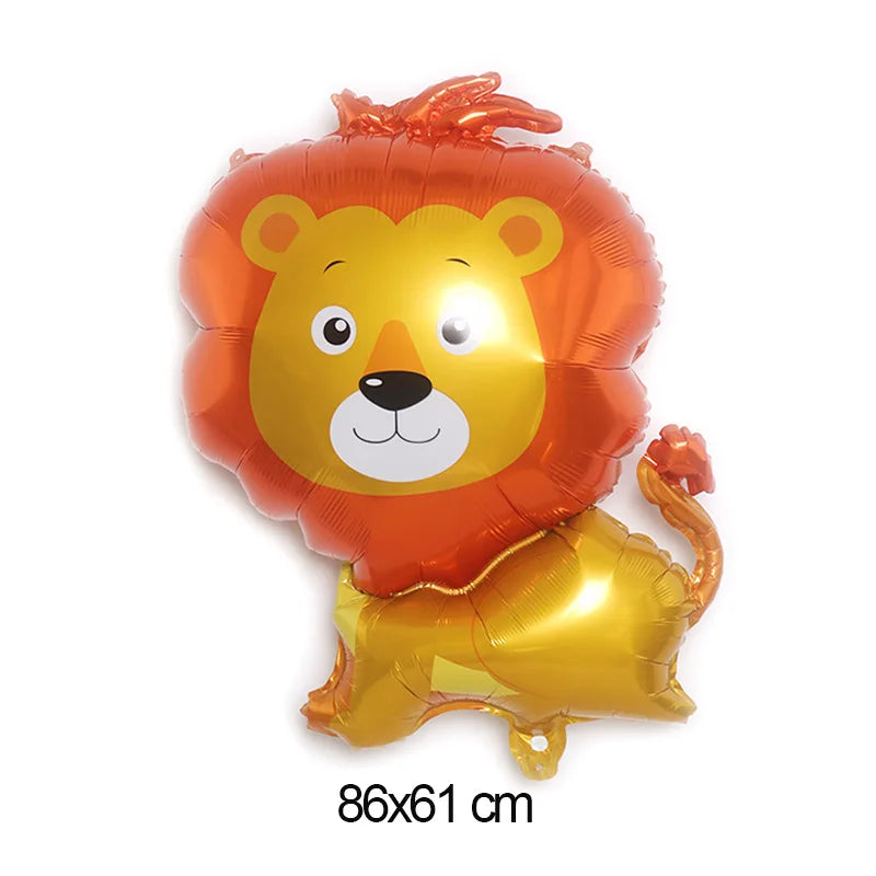 Woodland Animal Balloons Woodland Themed Baby Shower Birthday Fall Party Decor Fox Deer Tiger Bear Forest Animal Mylar Balloon