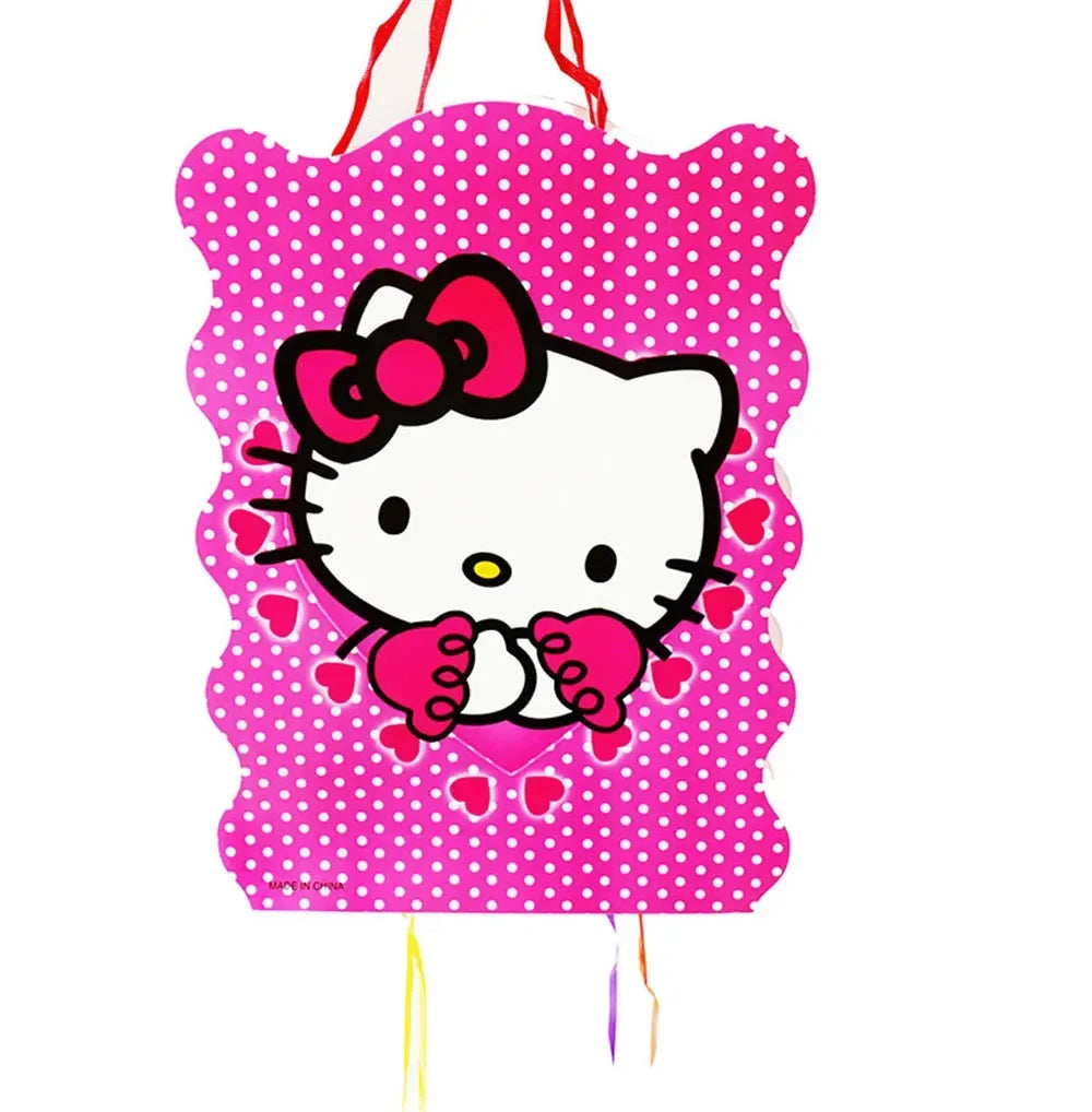 Cartoon Kittys Party Pinata Kids Happy Birthday Partys Game Decoration Baby Shower Supplies Kids Toys
