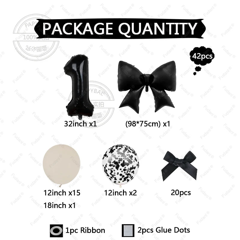 Schleifenballon Set 32 Zoll – Latexballons mit Schleife für Geburtstag, Hochzeit & Babyparty