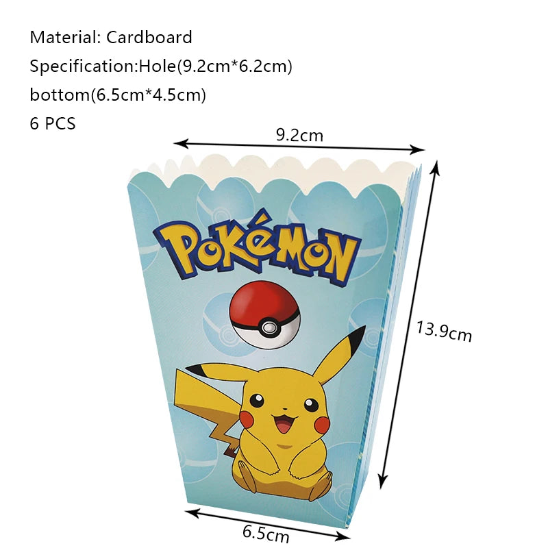 Pokemon Birthday Party Decoration New Ligntning Pikachu Balloon Kid Event Supplies Disposable Tableware Banner Backdrop Plate