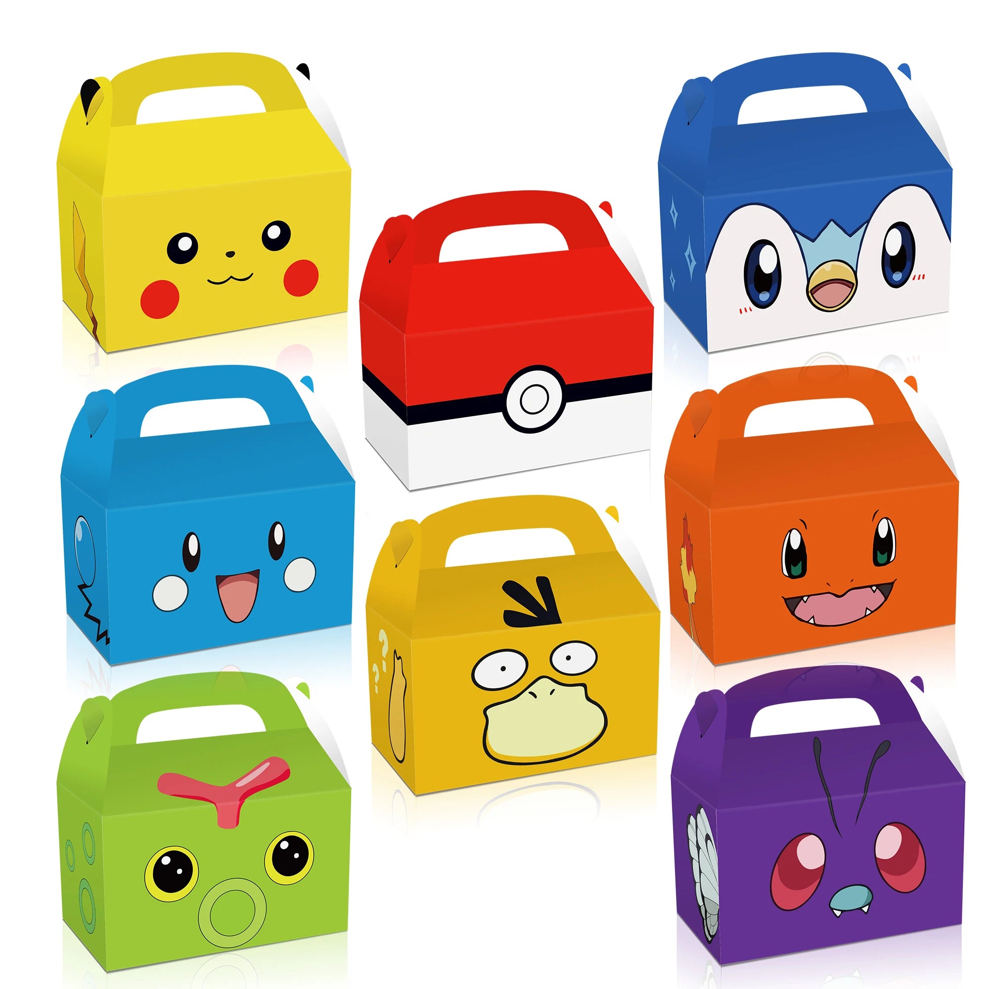 Pokemon Birthday Party Favors Birthday Party Gifts Bracelet sticker gift bag Key chaiSmall gifts for boys and girls gathering