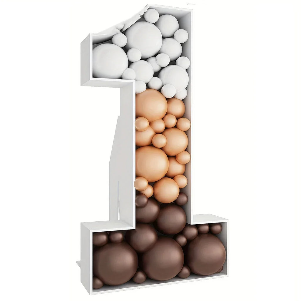 70cm DIY Geburtstags-Zahlen-Deko Set 0–9 mit 30 Ballons – Party Raumdekoration