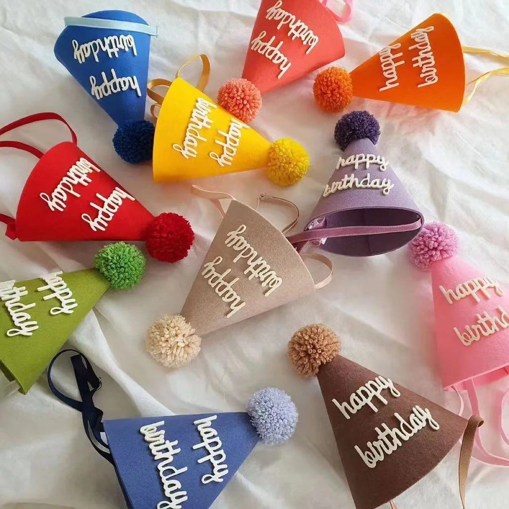 Birthday hat, Happy Birthday hat, 100th day, 1st birthday hat, children's party decoration, photo props，birthday gift