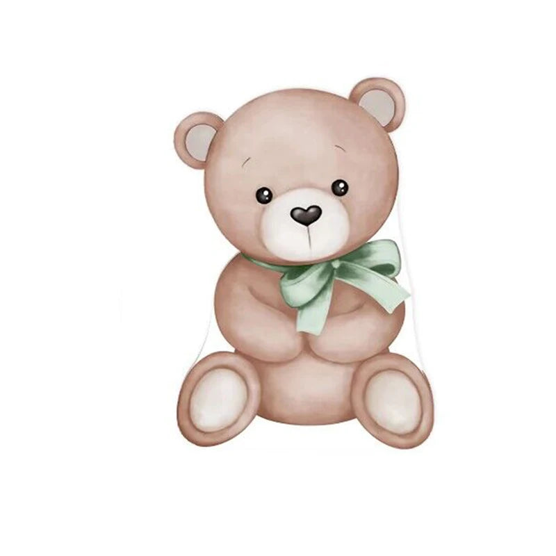 18/24/36inch Bear Birthday Party Cutouts Teddy Bear We Can Bearly Wait Backdrop KT Board  for Baby Shower Background Decor