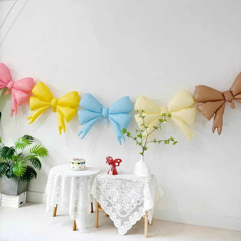 Schleifenballon aus Aluminiumfolie – Elegante Deko für Geburtstag, Hochzeit & Party