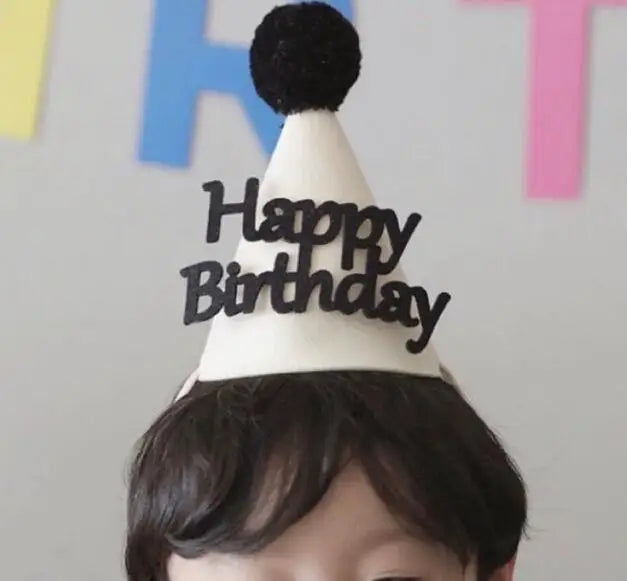 Birthday hat, Happy Birthday hat, 100th day, 1st birthday hat, children's party decoration, photo props，birthday gift