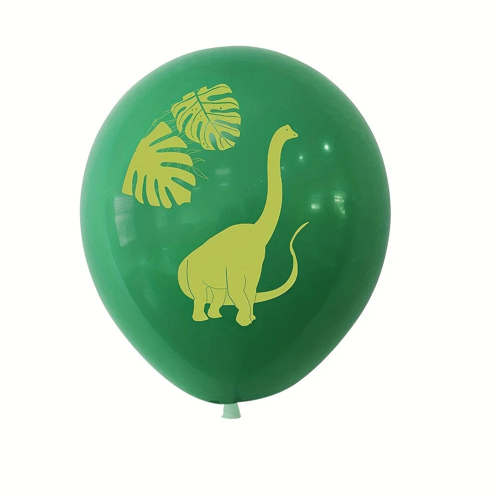 12pcs/set 12inch Dino Birthday Balloons Dinosaur Jungle Wild Animal Party ROAR Latex Balloons Kids Birthday Party Air Ballon