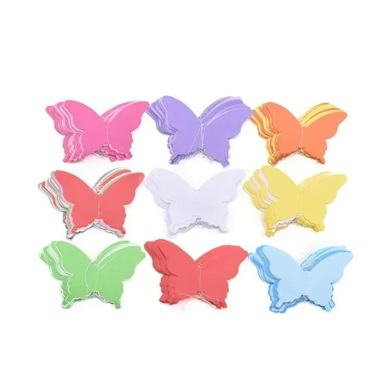 3D Schmetterling Papiergirlande – Bunte Wimpelkette für Geburtstag & Party | 2m