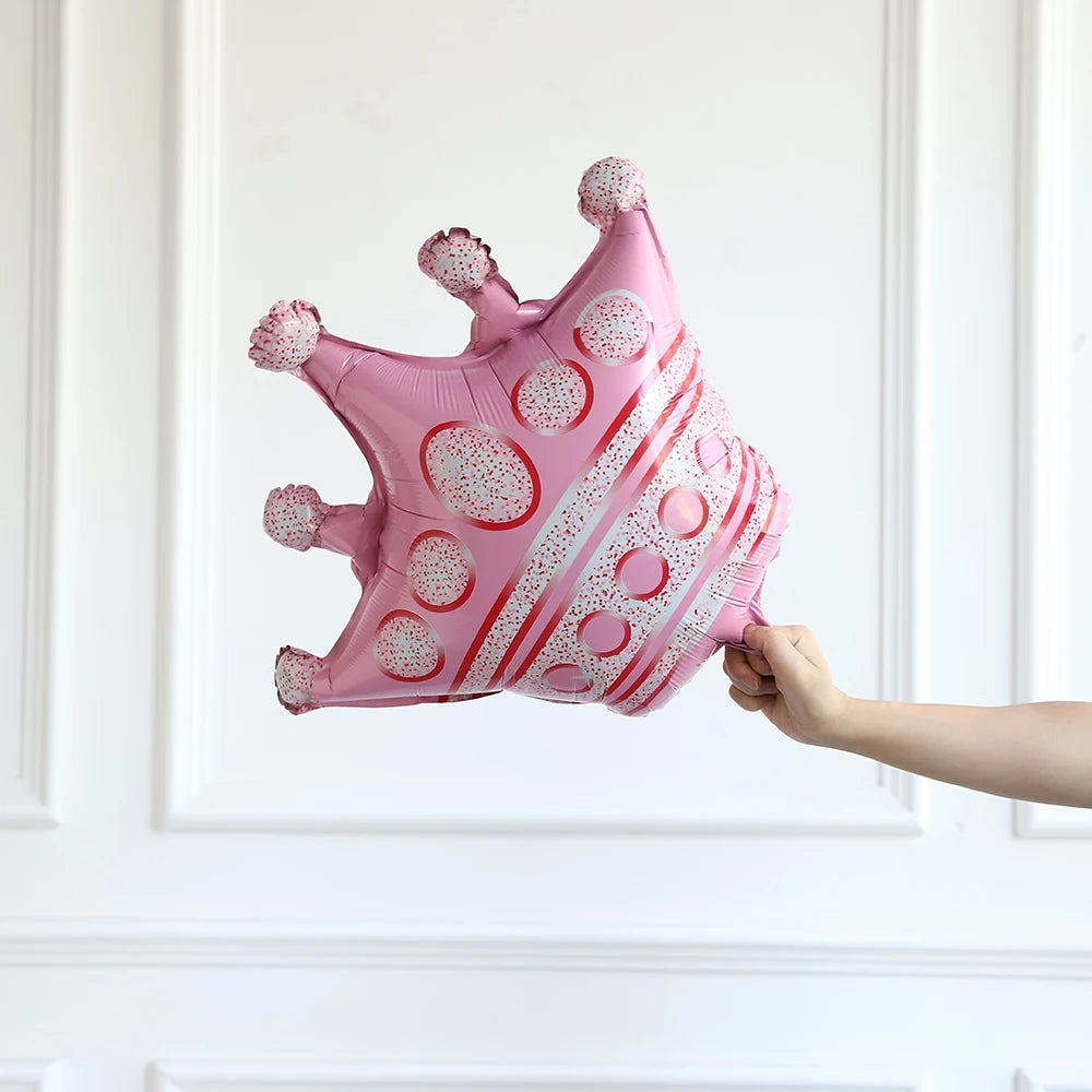 Princess Birthday Party Decor Pink Castle Carriage Crown Cat Birthday Cake Foil Balloon Girl Birthday Baby Shower Party Supplies