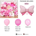 99-teiliges Rosa-Weiß Schleifenballon-Set – Geburtstag, Babyshower & Party Deko