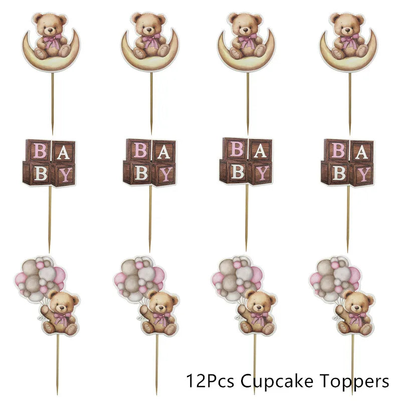 Süßes Bären Banner 1. Geburtstag – Wimpelgirlande für Jungen & Mädchen | Baby Shower & Party Deko | 11 Designs