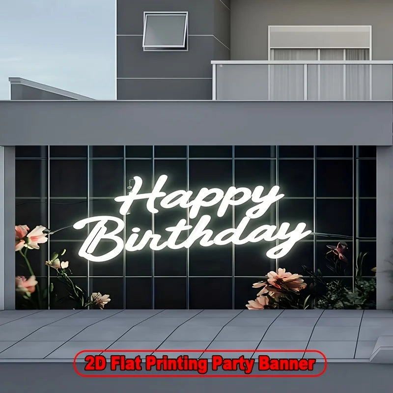 A neon sign for "Happy Birthday", suitable for home decoration, photography, weddings, birthdays, and Valentine's Day.