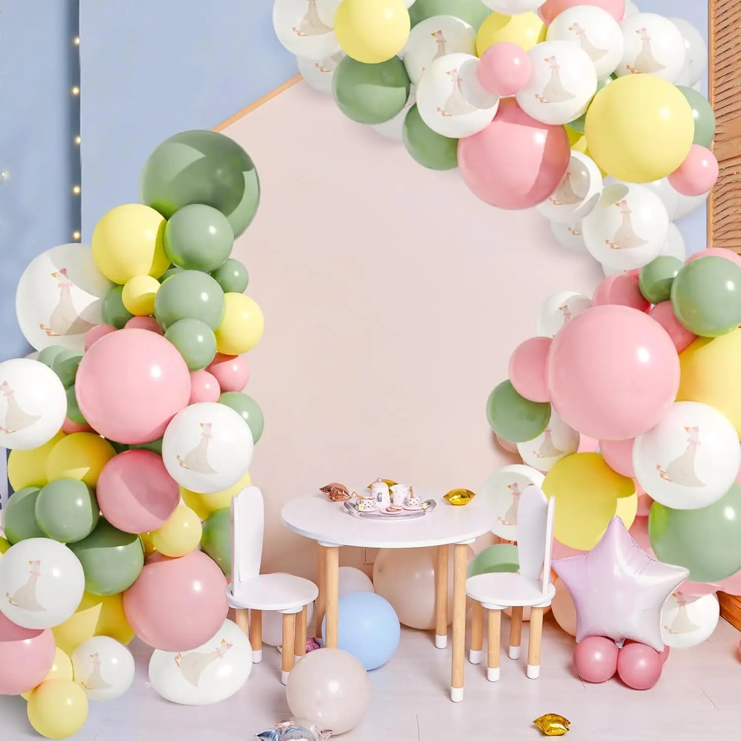 Bow Goose Balloons  One Silly Goose Birthday Party Decorations Baby Shower Decor