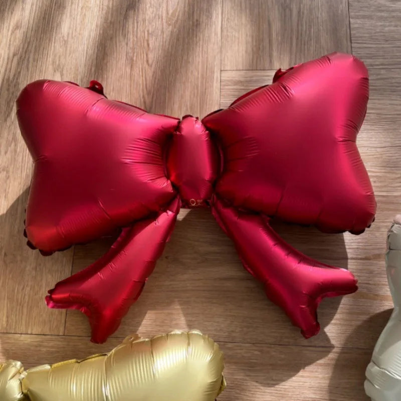 Schleifenballon aus Aluminiumfolie – Elegante Deko für Geburtstag, Hochzeit & Party