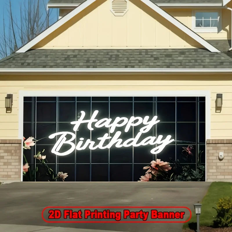 A neon sign for "Happy Birthday", suitable for home decoration, photography, weddings, birthdays, and Valentine's Day.