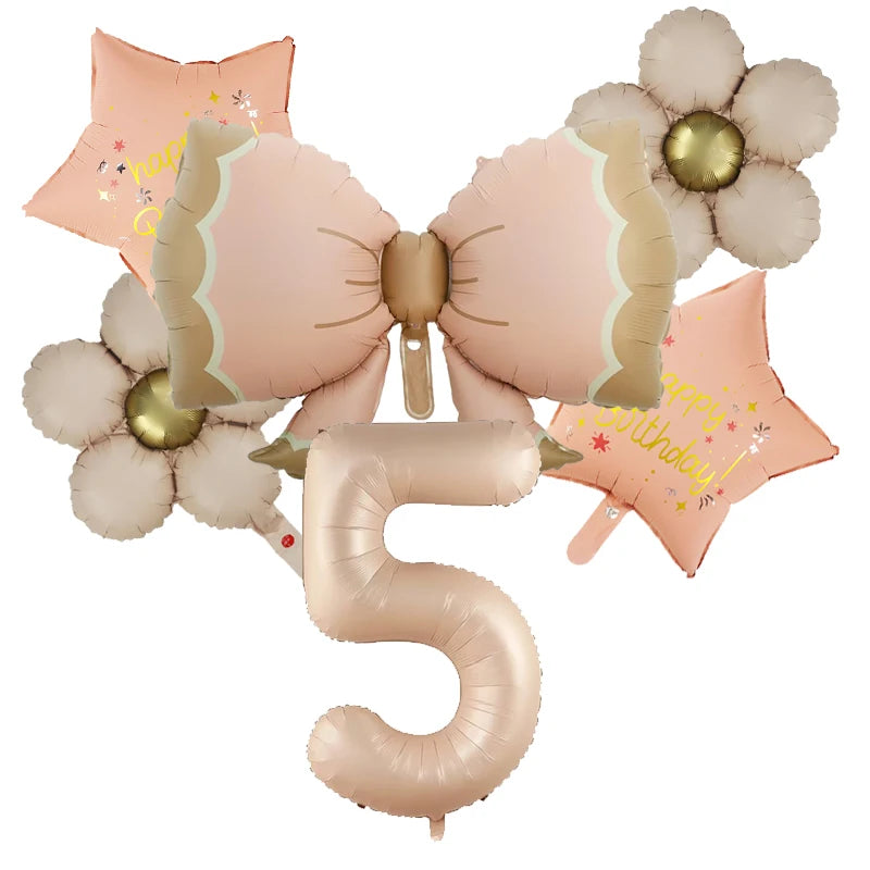6er-Set Schmetterlings-Folienballons – Geburtstag & Party Deko für Mädchen