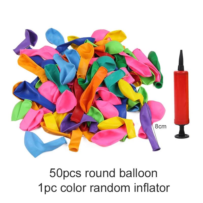 50/100pcs/500/1000 Balloons  Long / Round Balloon Kit with Pump Colored Festival Party Decorations Supplies DIY Birthday Wedding