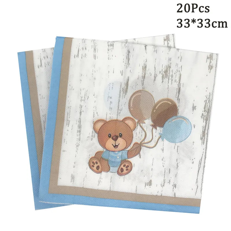 Süßes Bären Banner 1. Geburtstag – Wimpelgirlande für Jungen & Mädchen | Baby Shower & Party Deko | 11 Designs