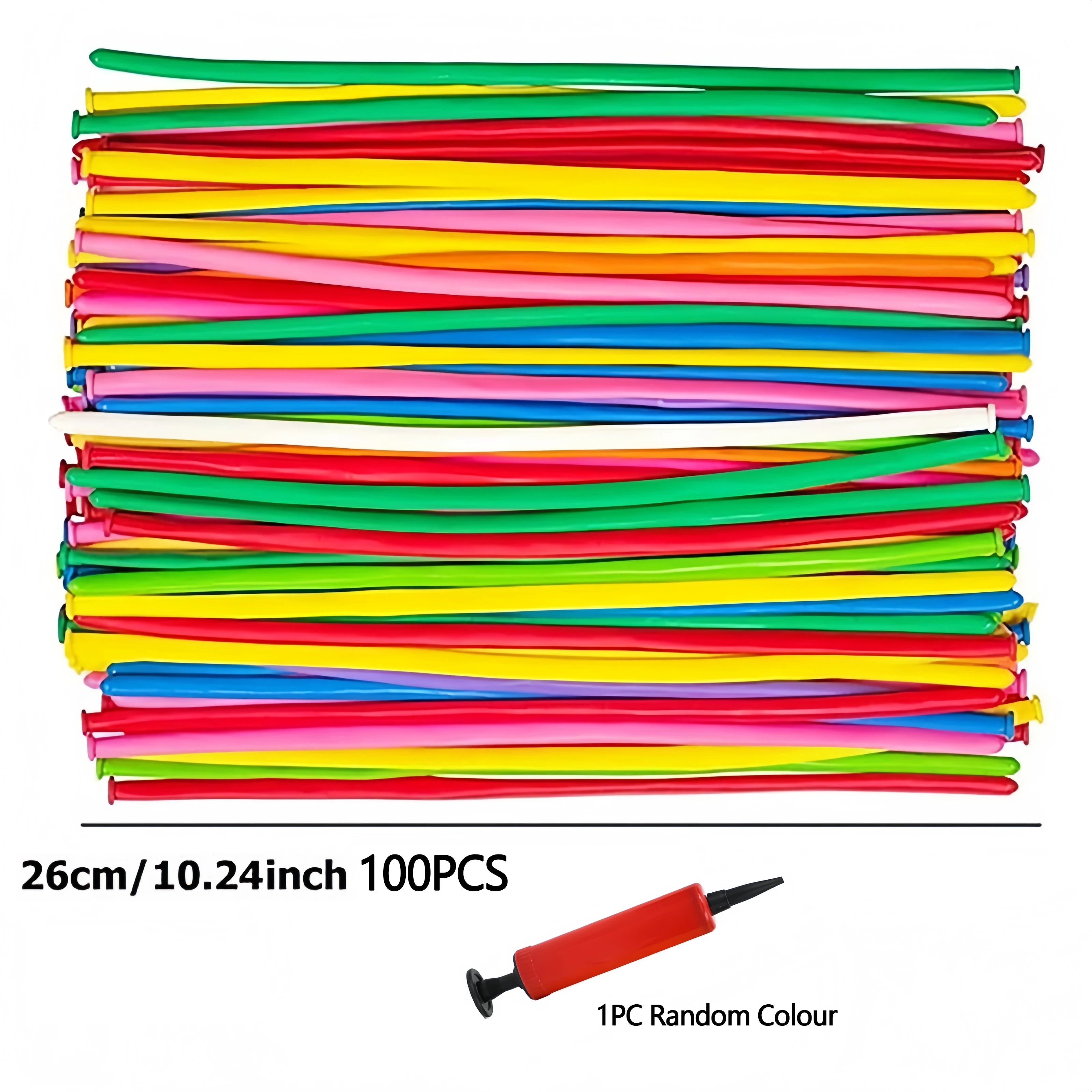 50/100pcs/500/1000 Balloons  Long / Round Balloon Kit with Pump Colored Festival Party Decorations Supplies DIY Birthday Wedding
