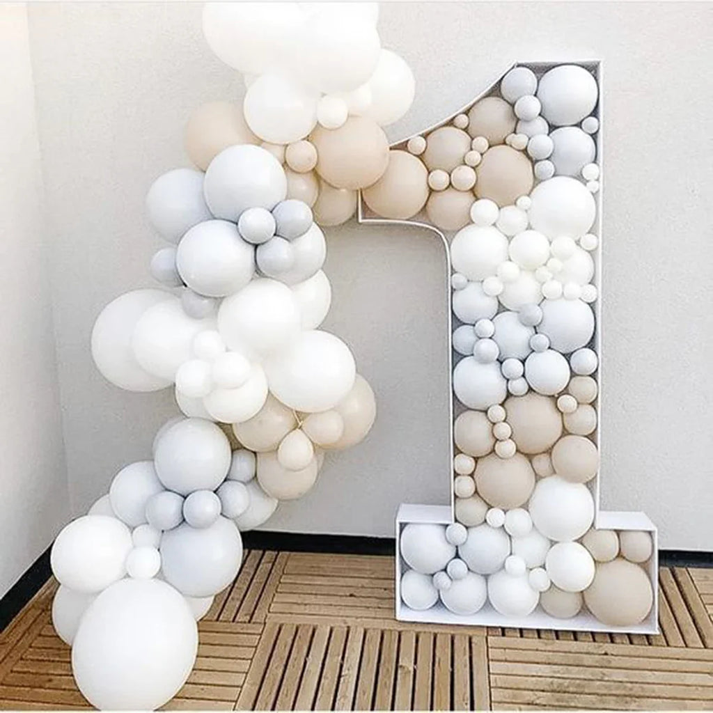 70cm DIY Geburtstags-Zahlen-Deko Set 0–9 mit 30 Ballons – Party Raumdekoration