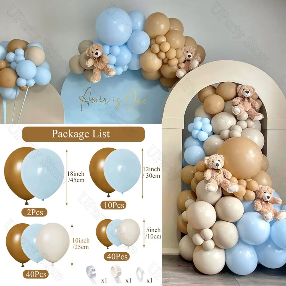 Boho Ballon-Girlande – Naturtöne Sand, Apricot & Braun | Babyparty & Geburtstag