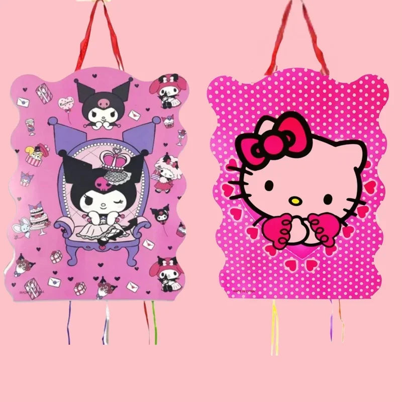 Cartoon Kittys Party Pinata Kids Happy Birthday Partys Game Decoration Baby Shower Supplies Kids Toys